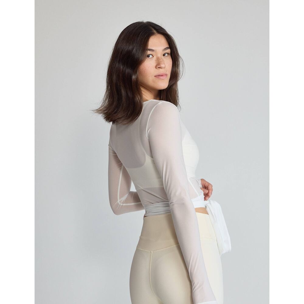NWT white Lucky Honey The Ballet Mesh Wrap - Small - Picture 4 of 4